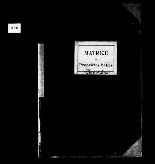 Matrice des propriétés bâties.