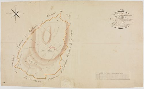 Chille, tableau d'assemblage.géomètre : Calmels