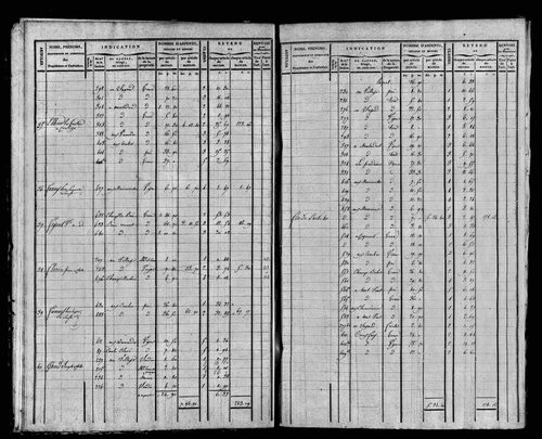 Etat de sections et matrice foncière.