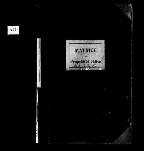 Matrice des propriétés bâties.