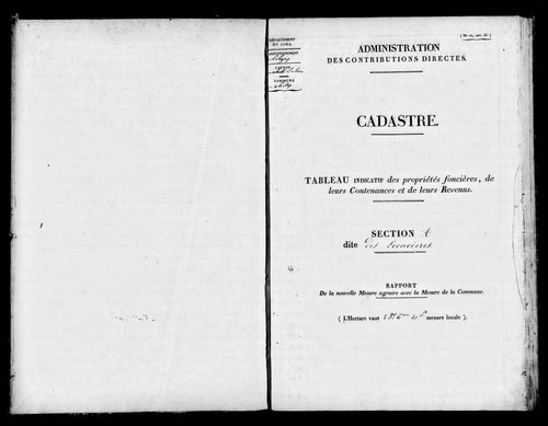 Etat de sections.
