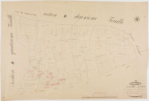 Chisséria, section B, le Couchant, feuille 3.géomètre : Deniset