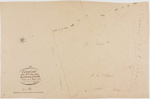 Chisséria, section A, le Levant, feuille 4.géomètre : Singey et Deniset