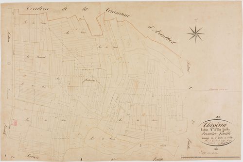 Chisséria, section A, le Levant, feuille 1.géomètre : Singey