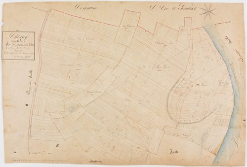 Chissey-sur-Loue, section E, la Fin d'Amont vers le Bras, feuille 1.géomètre : Guyon