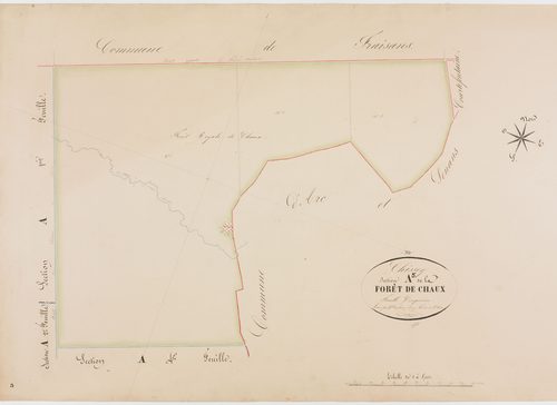 Chissey-sur-Loue, section A, la Forêt de la Chaux, feuille 5.[1837-1838]géomètre : Henry Duchesne