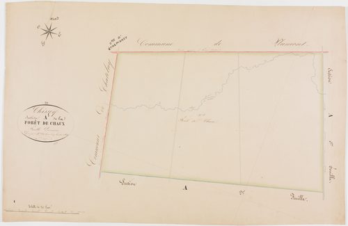 Chissey-sur-Loue, section A, la Forêt de Chaux, feuille 1. [1837-1838] géomètre : Henry Duchesne