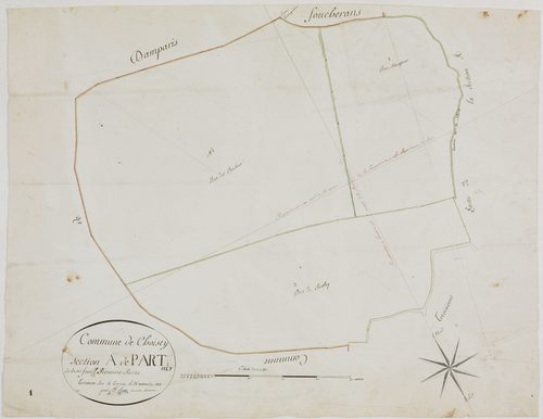 Choisey, section A, Parthey, feuille 1.géomètre : C. F. Prost