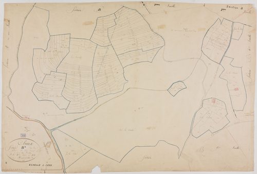 Choux, section B, le Village et les Cernois, feuille 4.géomètre : Romand