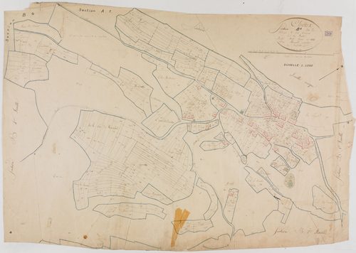 Choux, section B, le Village et les Cernois, feuille 3.géomètre : Romand