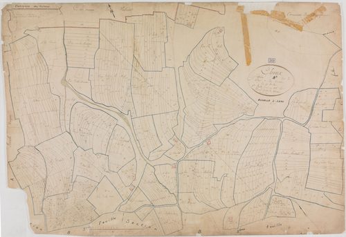 Choux, section B, le Village et les Cernois, feuille 1.géomètre : Romand