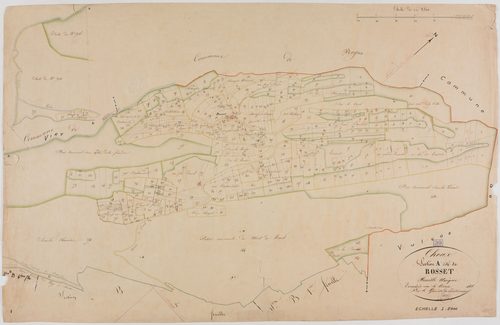 Choux, section A, Rosset, feuille unique.géomètre : Romand