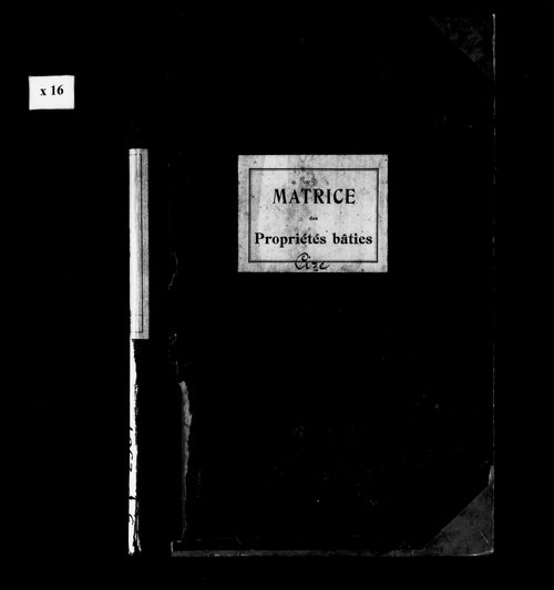 Matrice des propriétés bâties.