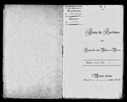Etat de sections, s.d. [début XIXe].