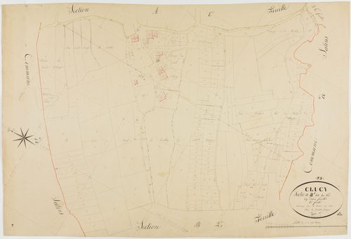 Clucy, section B, le Sud, feuille 1.géomètre : Bénier Sre