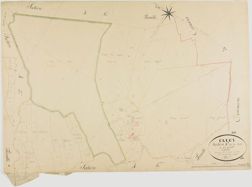 Clucy, section A, le Nord, feuille 5.géomètre : Bénier Sre