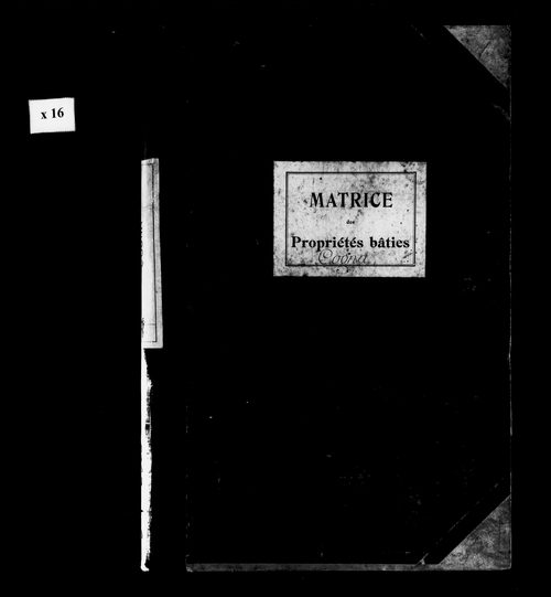 Matrice des propriétés bâties.