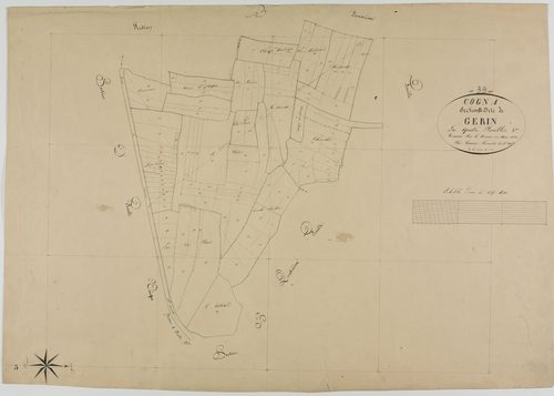 Cogna, section B, Gérin, feuille 3.géomètre : Grenier