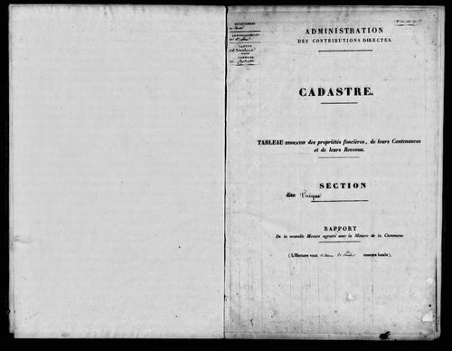 Etat de sections.