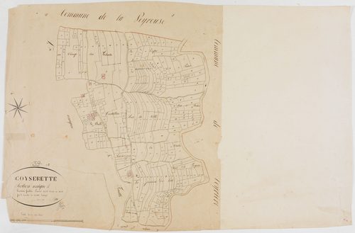 Coiserette, section unique, feuille 1.géomètre : Singey