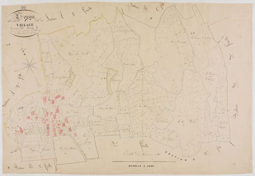 Coisia, section C, le Village, feuille 1.géomètre : Mathieu