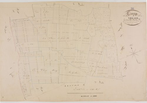 Coisia, section C, le Village, feuille 1.géomètre : Mathieu