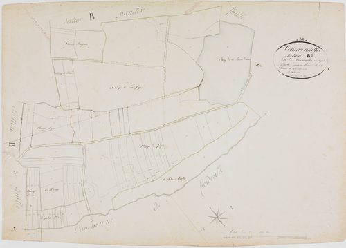 Commenailles, section B, Commenailles, feuille 2.géomètre : Olivier aîné