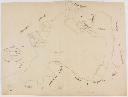 Commenailles, section F, la Rechassière, feuille 1.géomètre : Olivier aîné