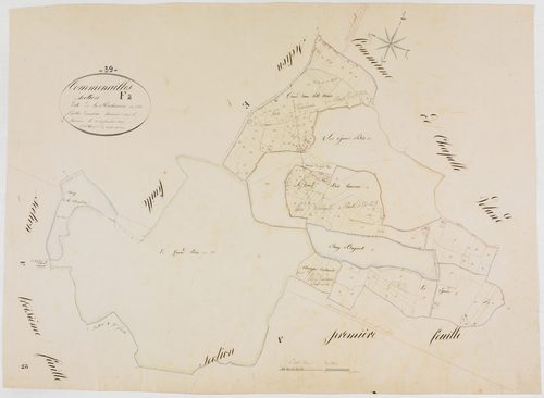 Commenailles, section F, la Rechassière, feuille 2.géomètre : Olivier aîné