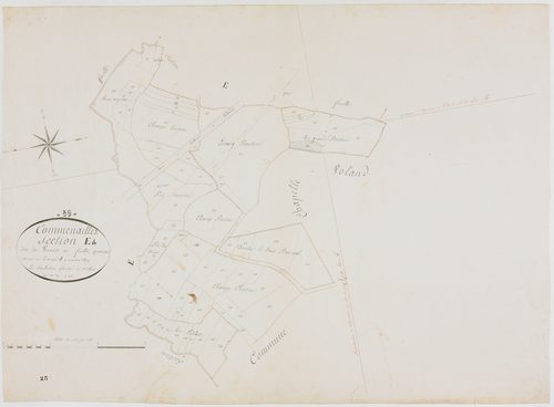 Commenailles, section E, le Vernois, feuille 4.géomètre : Sauldubois