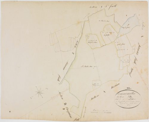 Commenailles, section A, la Piolière, feuille 2.géomètre : Olivier aîné