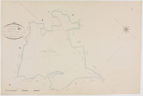 Commenailles, section D, Villainier, feuille 5.géomètre : Sauldubois