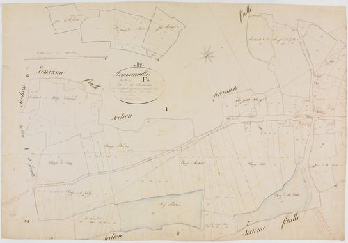 Commenailles, section F, la Rechassière, feuille 4.géomètre : Olivier aîné