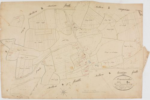 Commenailles, section B, Commenailles, feuille 4.géomètre : Deniset et Olivier aîné