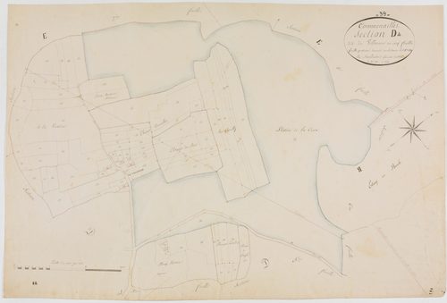 Commenailles, section D, Villainier, feuille 4.géomètre : Sauldubois