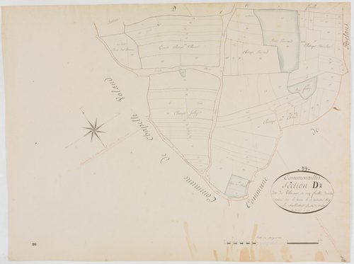 Commenailles, section D, Villainier, feuille 2.géomètre : Sauldubois