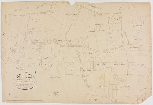 Commenailles, section A, la Piolière, feuille 4.géomètre : Olivier aîné