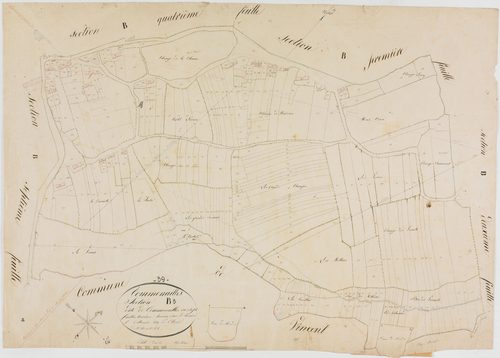 Commenailles, section B, Commenailles, feuille 3.géomètre : Olivier aîné