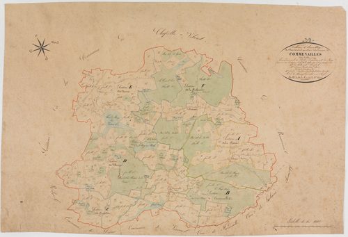 Commenailles, tableau d'assemblage.géomètre : Sauldubois