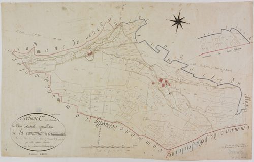 Communailles, section C, Boucherans, feuille unique.