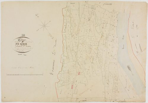 Condes, section B, la Prairie, feuille 2.géomètre : Mathieu Félix
