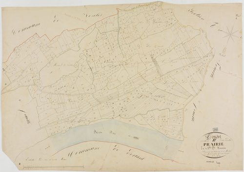 Condes, section B, la Prairie, feuille 1.géomètre : Mathieu Félix