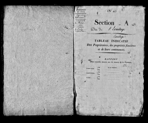 Etat de sections, s.d. [début XIXe].
