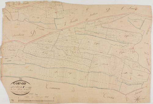 Cornod, section E, Glaffand, feuille 1.géomètre : Berthet