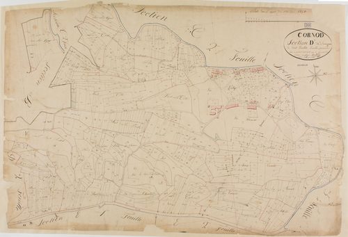 Cornod, section D, Thorignat, feuille 1.géomètre : Berthet