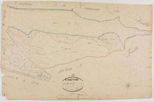 Cornod, section I, Santona, feuille 3.géomètre : Berthet