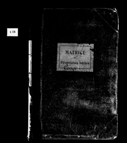 Matrice des propriétés bâties.