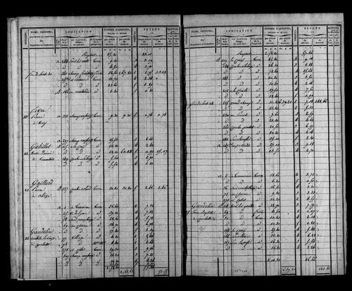 Etat de sections et matrice foncière.