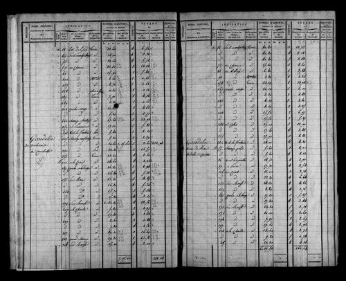 Etat de sections et matrice foncière.