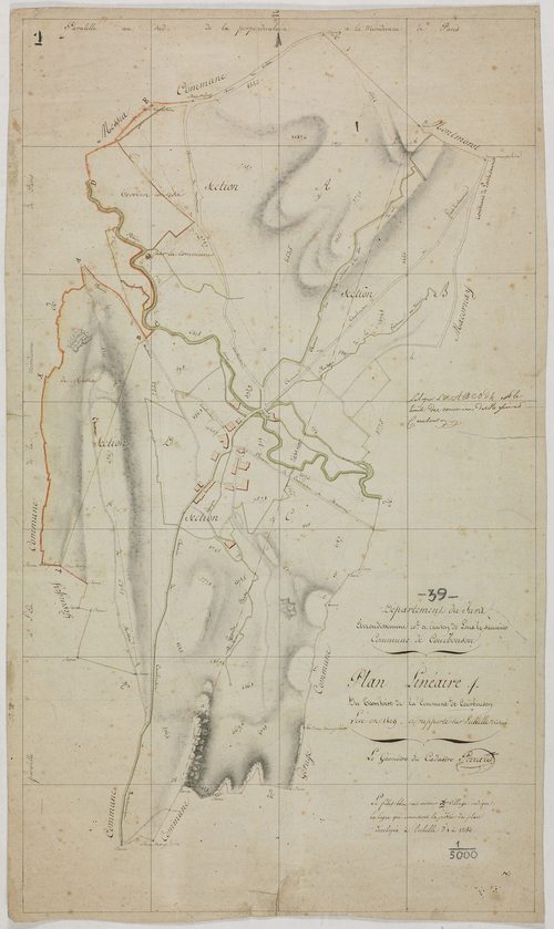 Courbouzon, tableau d'assemblage.géomètre : Perrard